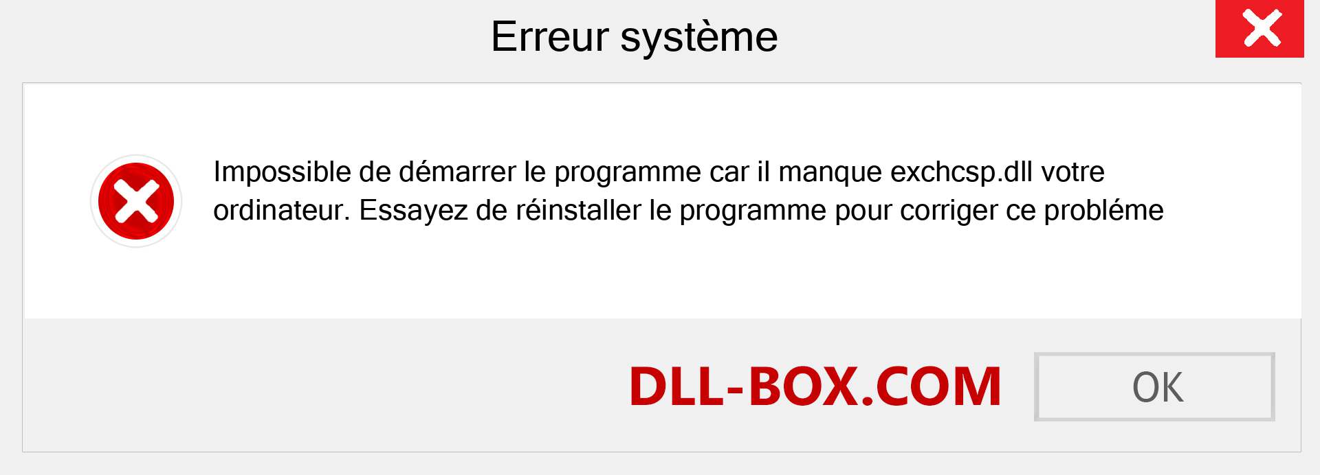 Le fichier exchcsp.dll est manquant ?. Télécharger pour Windows 7, 8, 10 - Correction de l'erreur manquante exchcsp dll sur Windows, photos, images